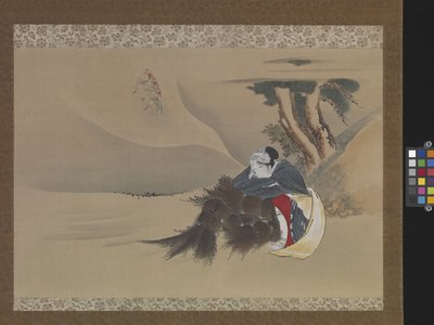 Dream Of The Rush Gatherer (blekk, farger på silke) av Katsushika Hokusai