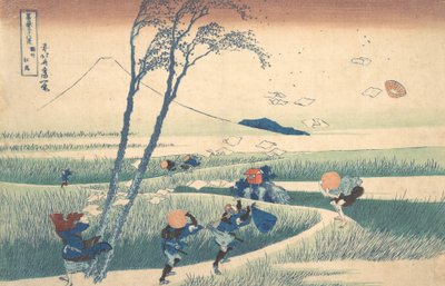 Ejiri i Suruga-provinsen Sunshu Ejiri, fra serien Thirty-six Views of Mount ..., ca. 1830-32. av Katsushika Hokusai