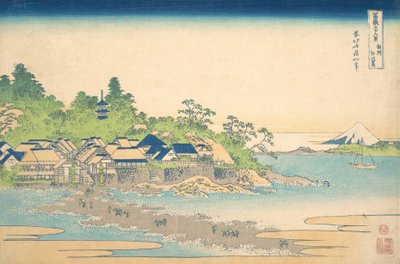 Enoshima i Sagami-provinsen Soshu Enoshima, fra serien Thirty-six Views of M..., ca. 1830-32. av Katsushika Hokusai