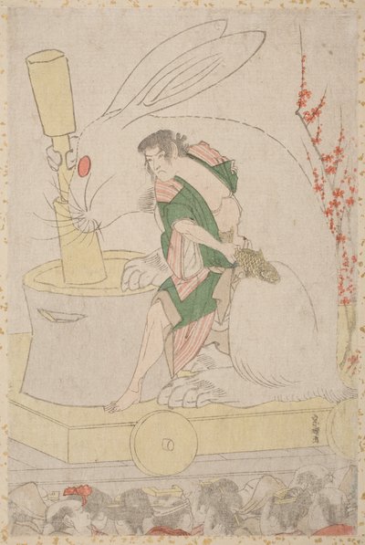 Festivalfloat for kaninens år av Katsushika Hokusai