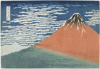 Fin vind, klart vær, 1831-1834 (treblokktrykk i farger) av Katsushika Hokusai