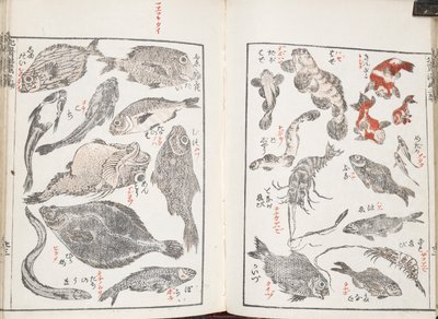 Fisk og sjødyr av Katsushika Hokusai