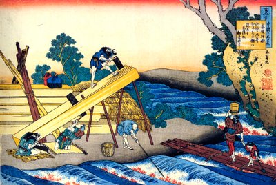 Fra serien Hundred Poems by One Hundred Poets: Harumichi no Tsuraki, c1830. av Katsushika Hokusai