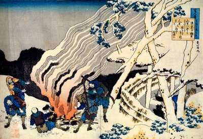 Fra serien Hundred Poems by One Hundred Poets: Minamoto no Muneyuki, c1830. av Katsushika Hokusai