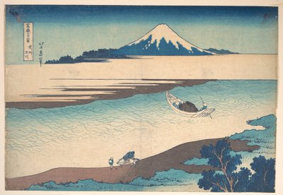 Fuji – Tama-elven, Musashi-provinsen, fra serien «De tretti-seks utsiktene over Fuji-fjellet» (Fugaku sanjūrokkei) av Katsushika Hokusai