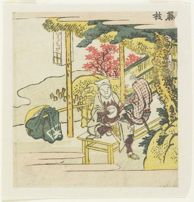 Fujieda, ca. 1804 av Katsushika Hokusai