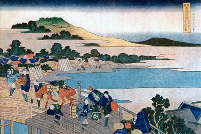 Fukui B Ri dge, P Rovinse av Echizen, c1785-1894. av Katsushika Hokusai