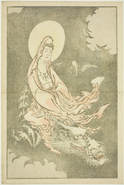 Goddess Riding a Dragon, fra The Picture Book of Realistic Paintings of Hokusai (Hokusai shashin gafu) av Katsushika Hokusai