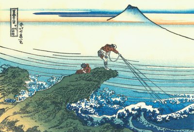 Kajikazawa i Kai-provinsen, ca. 1830 (treblokktrykk) av Katsushika Hokusai