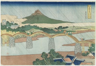 Kintai-broen i Suo_-provinsen, 1833-1834 av Katsushika Hokusai