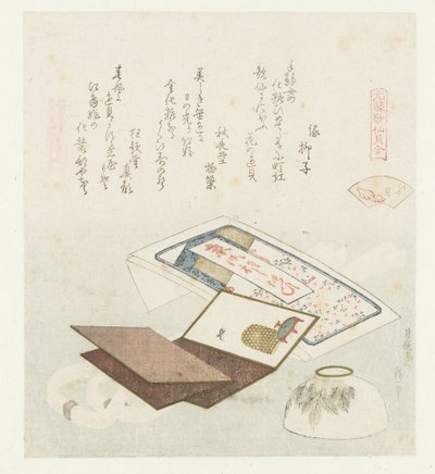 Skallfarge Irogai (tittel på objekt) En sammenligning av Genroku-dikt og skjell (serietittel) Genroku kasen kaiawase (serietittel på objekt) av Katsushika Hokusai