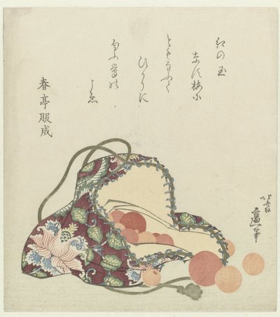 Kvartsperler med brokadepose av Katsushika Hokusai