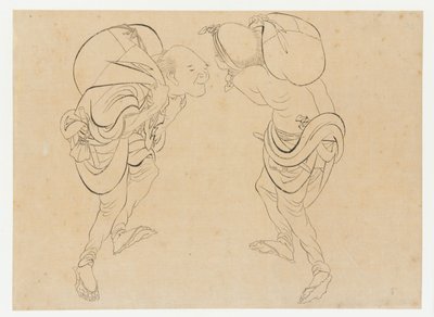Arbeidere, slutten av 1700-begynnelsen av 1800-tallet. av Katsushika Hokusai