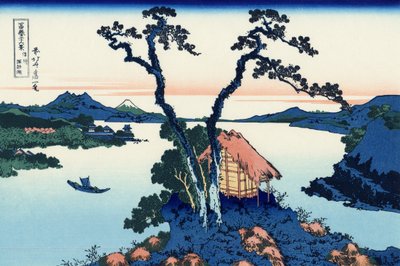 Lake Suwa in the Shinano province, c.1830 (woodblock print) av Katsushika Hokusai