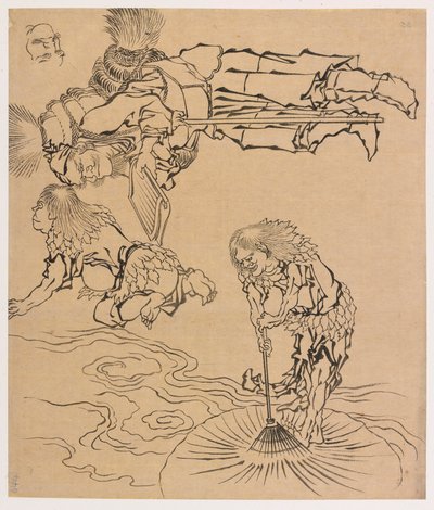 Legendariske vesener, slutten av 1700-begynnelsen av 1800-tallet. av Katsushika Hokusai