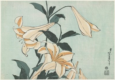 Liljer, c. 1832 av Katsushika Hokusai
