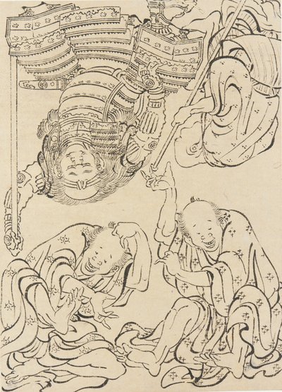 Diverse figurer, slutten av 1700-begynnelsen av 1800-tallet. av Katsushika Hokusai