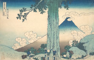 Mishima Pass i Kai-provinsen Koshu Mishima goe, fra serien Thirty-six Views ..., ca. 1830-32. av Katsushika Hokusai