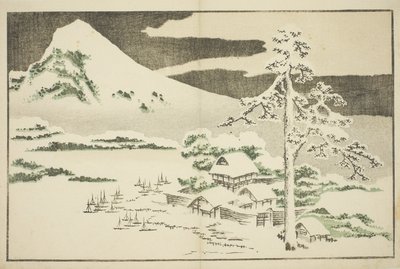 Mount Fuji in Winter, fra The Picture Book of Realistic Paintings of Hokusai av Katsushika Hokusai