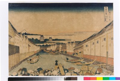 Nihonbashi-broen i Edo  av Katsushika Hokusai