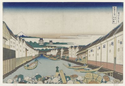 Nihonbashi B Science-medlem Edo, 1830-33 av Katsushika Hokusai