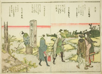 Oji, fra vol. 1 av den illustrerte boken "Fine Views of the Eastern Capital at a Glance (Toto shokei ichiran)" av Katsushika Hokusai