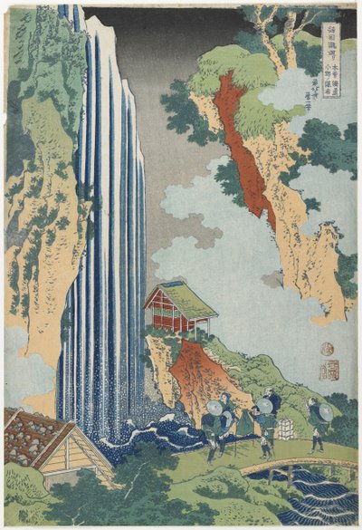 Ono Falls på Kiso Road, ca. 1833 av Katsushika Hokusai
