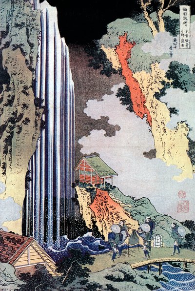 Ono-fossen langs Kisokaido, c1780-1849 av Katsushika Hokusai