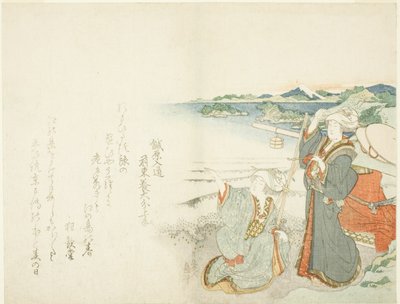 Pilgrimsreise til Enoshima av Katsushika Hokusai