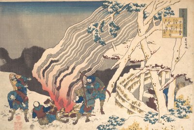 Dikt av Minamoto no Muneyuki Ason, fra serien One Hundred Poems Explained by the Nurs..., 1839. av Katsushika Hokusai