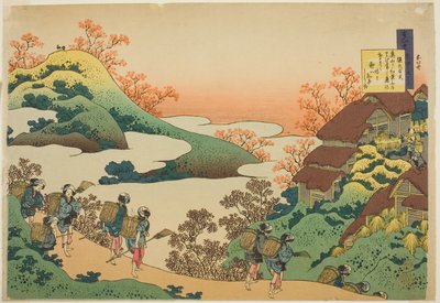 Dikt av Sarumaru Dayu, fra serien "One Hundred Poems Explained by the Nurse (Hyakunin isshu uba ga etoki)" av Katsushika Hokusai