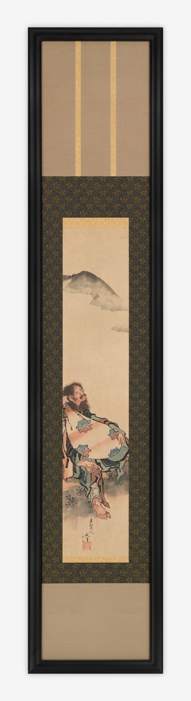 Poet Semimaru with His Lute in a Bag, Edo-periode, 1839. av Katsushika Hokusai