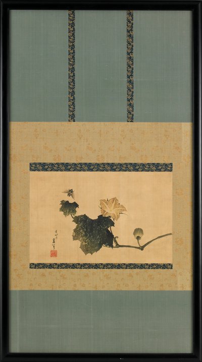 Gresskarvin og hesteflue, ca. 1825-1833. av Katsushika Hokusai