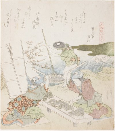 Resirkuleringspapir, illustrasjon for The Fulling-block Shell av Katsushika Hokusai