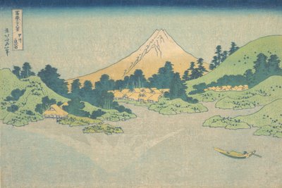 Refleksjon i innsjøen ved Misaka i Kai-provinsen Koshu Misaka Suimen, fra serien..., ca. 1830-3 av Katsushika Hokusai