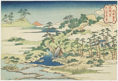 Hellig basseng ved Jo_gaku, ca 1832 av Katsushika Hokusai