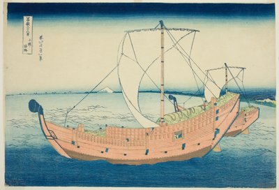 Sea Lane utenfor Kazusa-provinsen (Kazusa no kairo), fra serien "Thirty-Six Views of Mount Fuji (Fugaku sanjurokkei)" av Katsushika Hokusai
