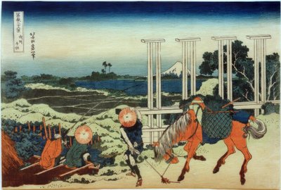 Senju i Musashi-provinsen av Katsushika Hokusai