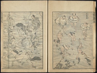 Skissebok, 1816 (treblokktrykk) av Katsushika Hokusai