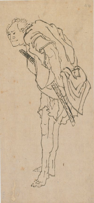 Stående mann, sent på 1700-tallet - begynnelsen av 1800-tallet. av Katsushika Hokusai