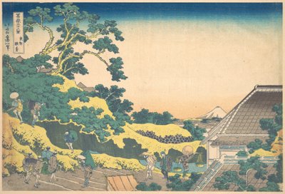 Surugadai i Edo (Tōto Sundai), fra serien «De tretti-seks utsiktene over Fuji-fjellet» (Fugaku sanjūrokkei) av Katsushika Hokusai