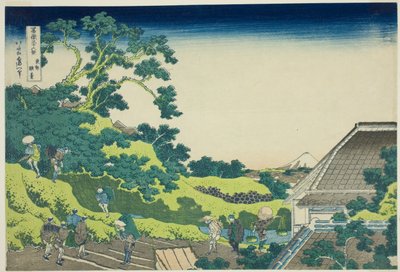 Surugadai-medlemmet Edo (Toto Surugadai), fra serien "Tyrty x Vie ws Of Mount Fuji (Fugaku Usaju Rokukei)" av Katsushika Hokusai