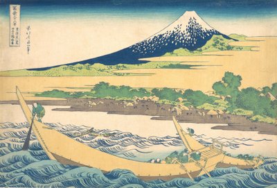 Andre steder i nærheten av Ejiri Oto Urbanitet Urbanitet Et skjematisk diagram av baksiden av Ejiri Tago, fra Te s. . . , mygg. 1830-32. av Katsushika Hokusai