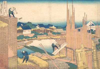 Kazuo Tachikawa Honjo Honjo Tachikawa, fra tee-serien t rty x se ws f også unt w t fuji. . . , mygg. 1830-32. av Katsushika Hokusai