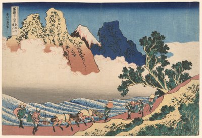 Baksiden av Fuji-fjellet sett fra Minobu-elven (Minobugawa Urafuji), fra serien Thirty-Six Views of Mount Fuji (Fugaku sanjūrokkei) av Katsushika Hokusai