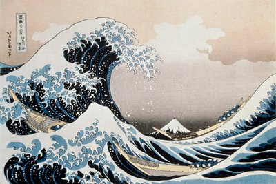 Den store bølgen utenfor kysten av Kanagawa, c1829-c1831 av Katsushika Hokusai