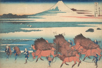 The New Fields at Ono i Suruga-provinsen Sunshu Ono shinden, fra serien Thir..., ca. 1830-32. av Katsushika Hokusai