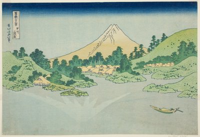 Tess rfa tilbake f te wate r hos Misaka-medlem Old sake P Lovinse (gammel sake Misaka vannoverflate), fra tee-serien s `` Tirty Mr. x Views Of Mount Fuji Rokukatsura)” av Katsushika Hokusai