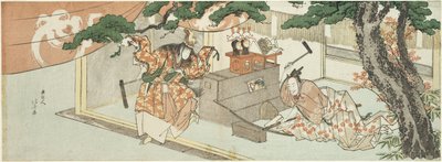 Sverdsmeden Munechika og guden til Inari av Katsushika Hokusai