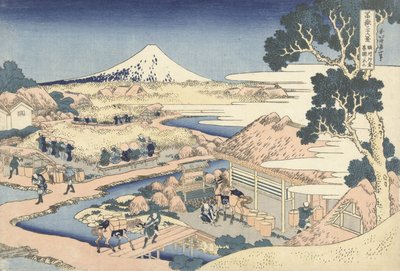 Teplantasjen i Katakura i Suruga-provinsen, ca. 1830 (treblokktrykk) av Katsushika Hokusai